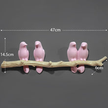 Load image into Gallery viewer, Resin birds figurine wall hooks decorative home decoration accessories key bag handbag coat rack holder wall hanger for clothes