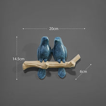 Load image into Gallery viewer, Resin birds figurine wall hooks decorative home decoration accessories key bag handbag coat rack holder wall hanger for clothes