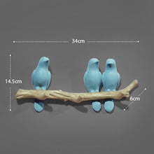 Load image into Gallery viewer, Resin birds figurine wall hooks decorative home decoration accessories key bag handbag coat rack holder wall hanger for clothes