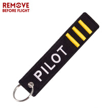 Load image into Gallery viewer, Remove Before Flight Keychain Jewelry Embroidery Co-Pilot Key Chain for Aviation Gifts Luggage Tag Label Fashion Keychains