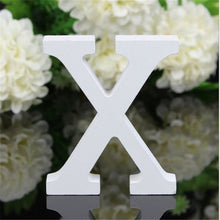 Load image into Gallery viewer, 1Pc 8X6CM White Wooden Letter English Alphabet DIY Personalised Name Design Art Craft Free Standing Heart Wedding Home Decor