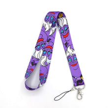 Load image into Gallery viewer, RE257 mermaid Ursula Maleficent Villains kids Neck Lanyard keychain Mobile Phone Strap ID Badge Holder Rope Key Chain Keyrings